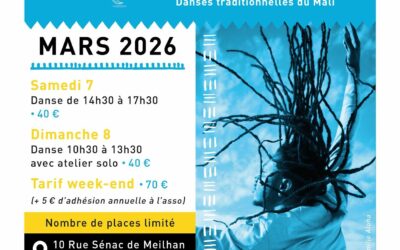 7 et 8 mars 2026 – Stage de danse avec Binkiss Sangaré