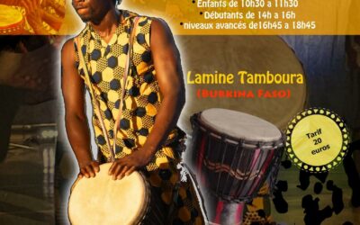 Samedi 10 octobre 2026 – Stages Djembé avec Lamine Tamboura