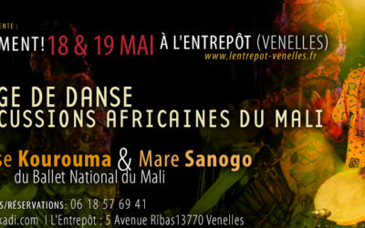 18 et 19 mai 2019 – Stages de danse et percussions africaines du Mali